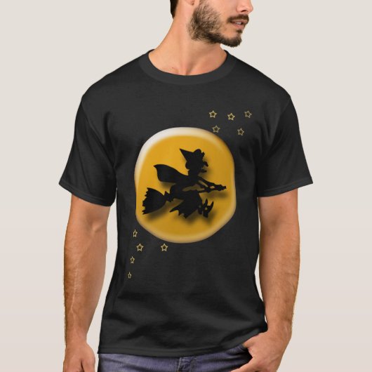 T-shirt Sorcière et la lune (Devant)