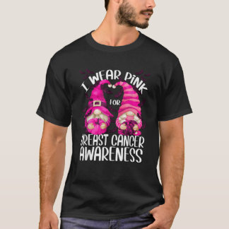 T-shirt Sorcière Gnome Rose Pour Femmes Citrouille Cancer