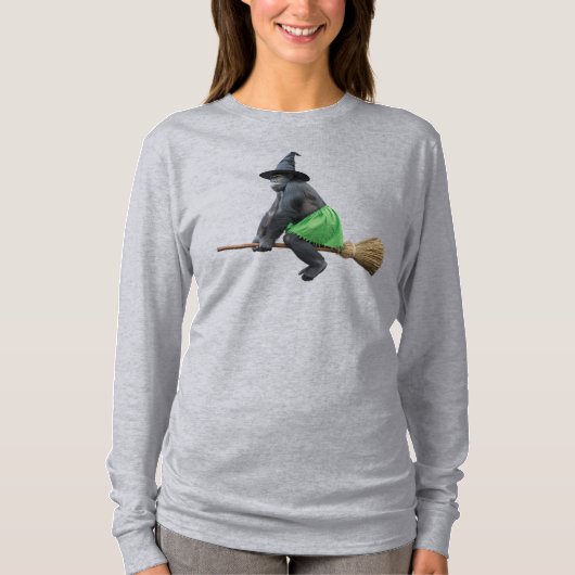 T-shirt Sorcière Gorille Drôle (Devant)