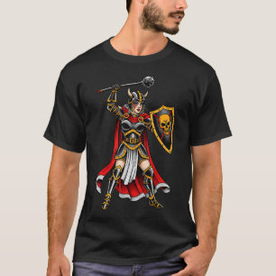 T-shirt Sorcière gothique et tombeau de squelette Fantasti