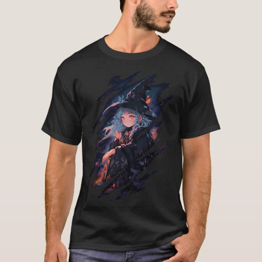 T-shirt sorcière halloween (Devant)