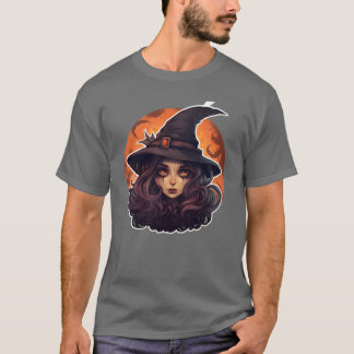 T-shirt Sorcière Halloween de mignons amis