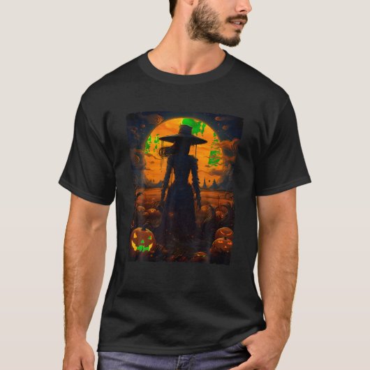 T-shirt Sorcière Halloween Starry Night Van Gogh Aesthétiq (Devant)