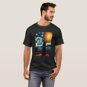 T-shirt Sorcière Halloween Starry Night Van Gogh Aesthétiq (Devant entier)