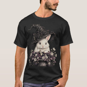 T-shirt Sorcière lapin botanique gothique
