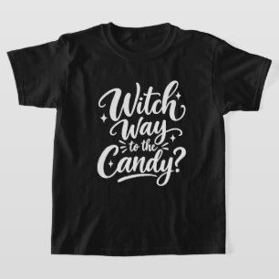 T-shirt Sorcière, le chemin des bonbons Fête d'Halloween