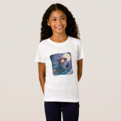 T-shirt Sorcière Mignonne Avec Chat (Devant entier)