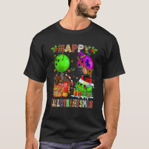 T-shirt Sorcière pèlerin Père Noël Bowling Balls Happy Hal