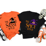 T-shirt Sorcière personnalisée qui correspond à l'ami Hall<br><div class="desc">Célébrez la magie d'Halloween avec notre T-Shirt ami Halloween personnalisé. Parfaites pour les groupes d'amis ou les membres de la famille qui veulent montrer ensemble leur esprit éffrayant, ces chemises Halloween personnalisées présentent un design de sorcière fantaisiste qui peut être personnalisé avec le nom de chaque personne. Que vous assistiez...</div>