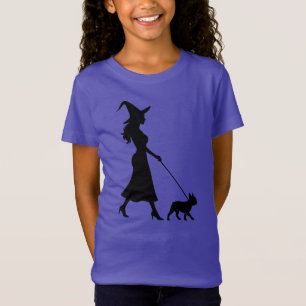 T-Shirt Sorcière promenant Frenchie
