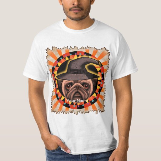 T-shirt Sorcière Pug (Devant)
