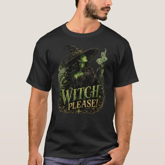 T-shirt Sorcière s'il vous plaît ! - Conception de sorcièr (Devant)