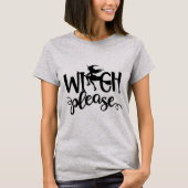 T-shirt Sorcière S'Il Vous Plaît Halloween Mesdames T-Shir (Devant)