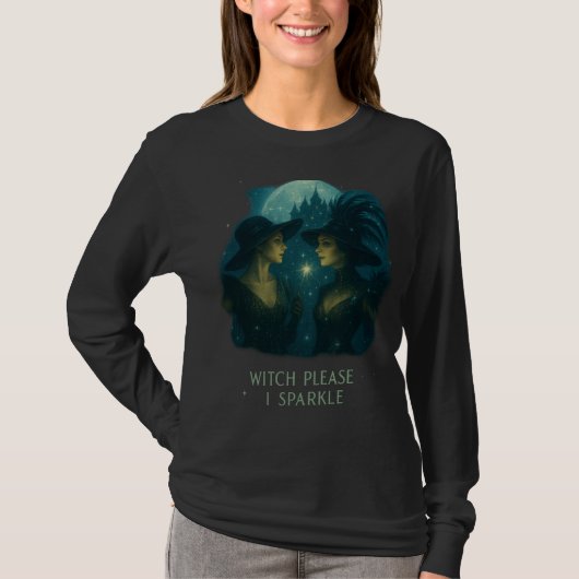 T-shirt Sorcière S'il vous plaît, je Sparkle traîneau t-sh (Devant)