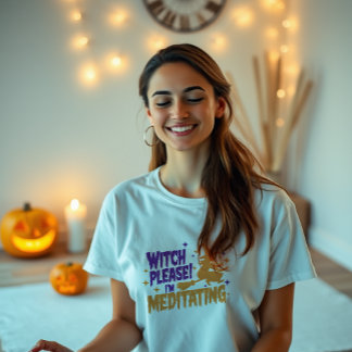 T-shirt Sorcière S'il vous plaît, je suis en train de médi