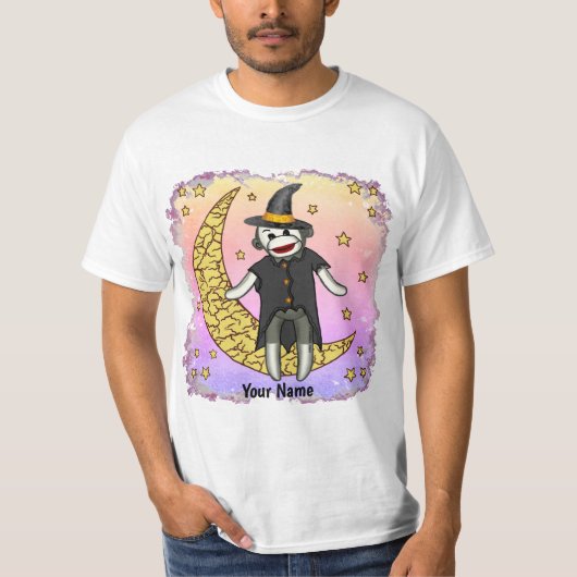 T-Shirt Sorcière Singe Chaussette (Devant)