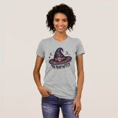 T-shirt Sorcière Super rétro Halloween Costume femmes (Devant entier)