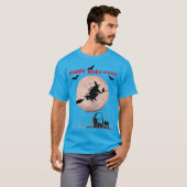 T-shirt Sorcière turquoise d'Halloween (Devant entier)