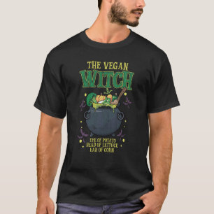 T-shirt Sorcière végane Halloween drôle mignon amateur de