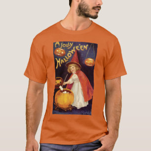 T-shirt Sorcière vintage Jolly Halloween par Ellen Clapsad