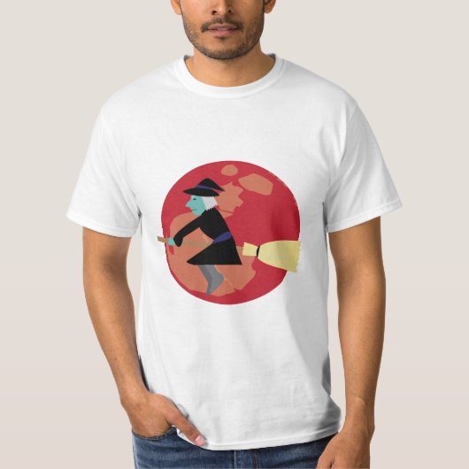 T-shirt Sorcière volant la nuit (Devant)