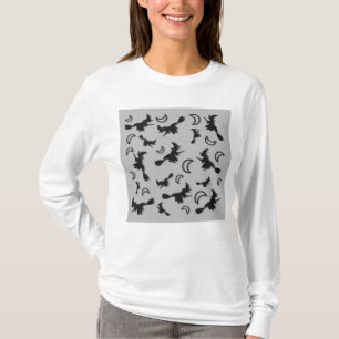 T-shirt Sorcière volante entre la moitié de la lune à Hall