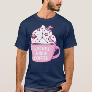 T-shirt Sorcières Brûler Lune De Café Et Étoiles Astrologi