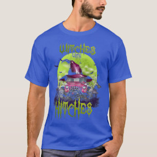 T-shirt Sorcières de camion rouge hantées avec des attelag