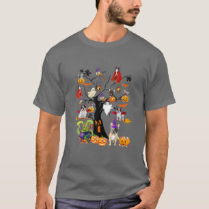 T-shirt Sorcières de Chiens de taureaux français Hallowe