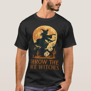 T-shirt Sorcières de Lancer Les Dés Halloween Effrayant Jo