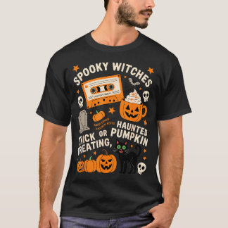 T-shirt Sorcières effrayantes cassette rétro Halloween som
