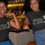 T-shirt Sorcières être Sippin' Halloween Bachelorette Octo<br><div class="desc">Cette conception a été créée par art numérique. Vous pouvez modifier le style de cette chemise en choisissant Plus > sous l'option de style. Il peut être personnalisé en cliquant sur le bouton personnaliser et en modifiant la couleur, en ajoutant un nom, des initiales ou vos mots préférés. Contactez-moi à...</div>
