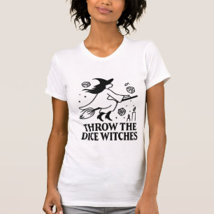 T-shirt Sorcières Lancer Les Dés Halloween Effrayant Joueu