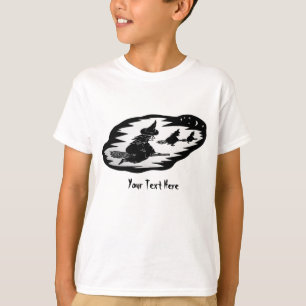 T-shirt Sorcières volantes éffrayantes sur baguettes à bal