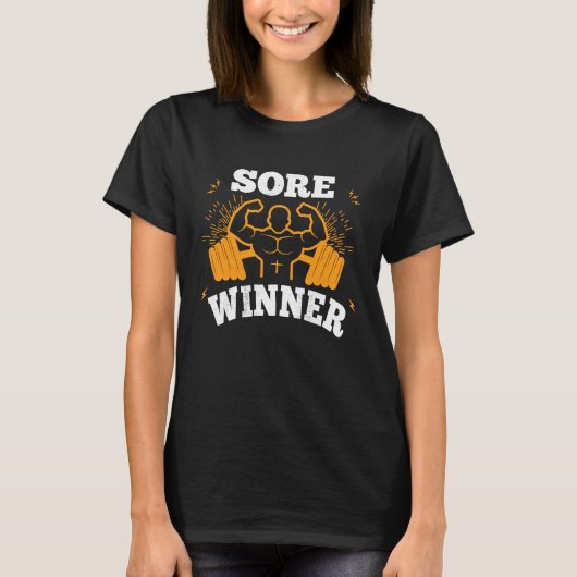 T-shirt Sore Winner  Gym Quote Workout Exercise And Fitnes (Devant)