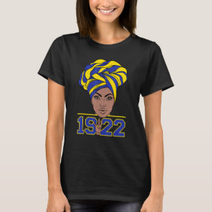 T-shirt Sororité Nphc Africaine Dix-Neuf 22 Cheveux Tête T