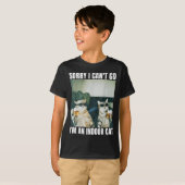 T-shirt Sorry I Can't Go I'm An Inside Cat Funny Cat Drink (Devant entier)
