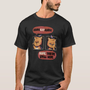 T-shirt Sort Abracatabra Chat Antisocial Sorcellerie de Ch