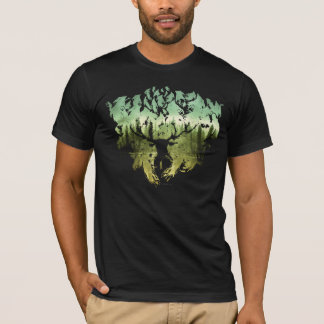 T-shirt Sort Harry Potter | Patronus de Cerf