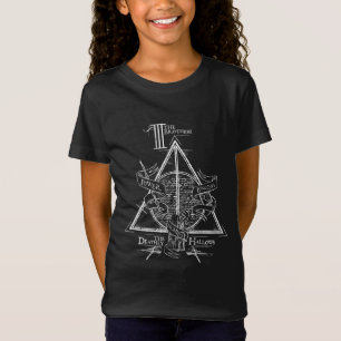 T-Shirt Sort Harry Potter Reliques DE LA MORT Graphique