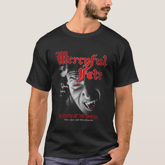 T-shirt Sort Mercyclique Officiel Retour Du Vampire (Devant)