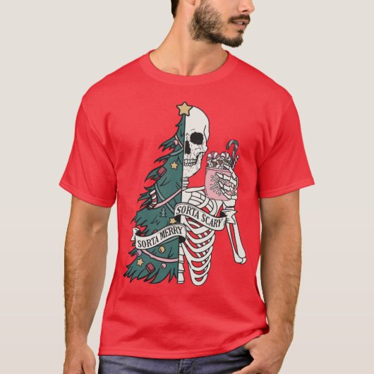 T-shirt Sorta Scary Sorta Merry Christmas (Devant)