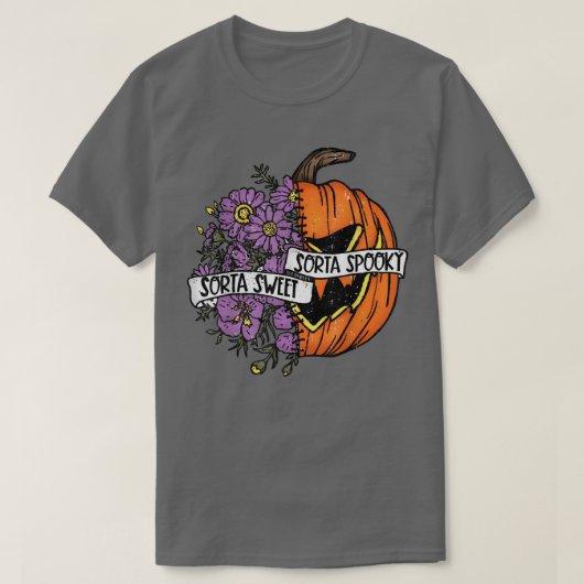 T-shirt Sorta Sweet Sorta Spooky Halloween (Design devant)