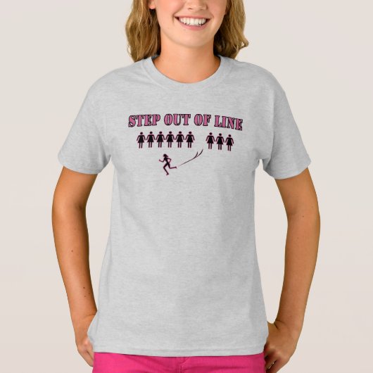 T-shirt Sortez de la ligne (Devant)