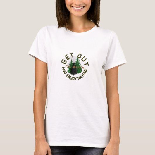 T-shirt Sortez et appréciez les fourchettes de nature, (Devant)