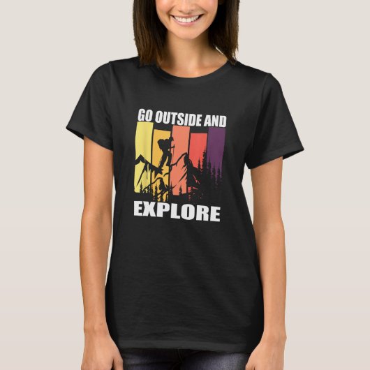 T-shirt Sortez et explorez (Devant)