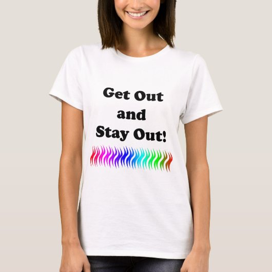 T-shirt Sortez et restez dehors ! (Devant)