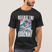 T-shirt Sortez Le Quackin Japonais Asiatique Surfing Duck  (Devant)