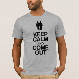 T-shirt Sortie gay : gardez votre calme et sortez