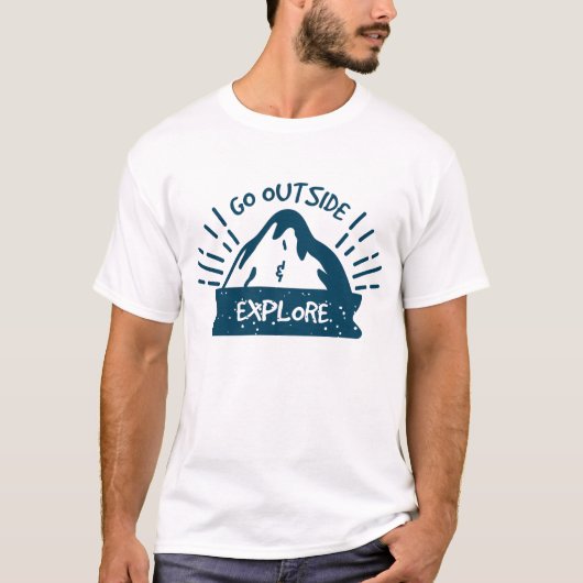 T-shirt Sortir et explorer (Devant)